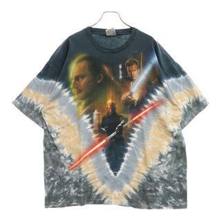 VINTAGE ヴィンテージ 90～00s LIQUID BLUE STAR WARS TEE リキットブルー スターウォーズ タイダイ半袖Tシャツ カットソー マルチカラー